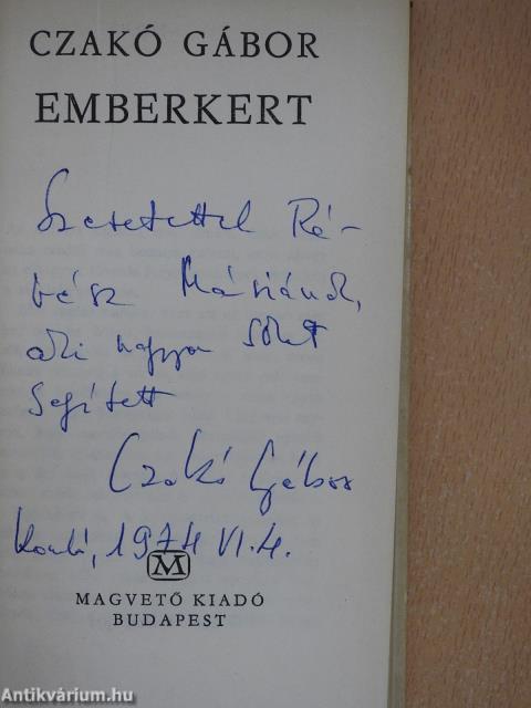 Emberkert (dedikált példány)
