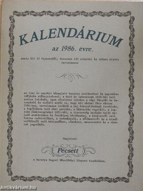 Kalendárium az 1986. évre