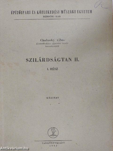 Szilárdságtan II/1.