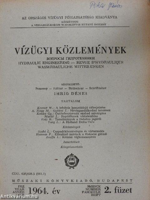 Vízügyi Közlemények 1964/2.