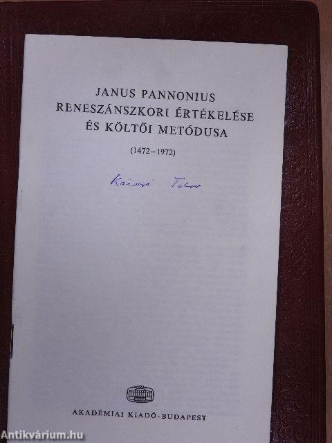 Iani Pannonii episcopi Quinque-Eccles illius antiquis vatibus comparandi, recentioribus certé anteponendi, quae uspiam reperiri adhuc potuerunt, omnia: Opera Ioannis Sambuci: Viennae MDLXIX