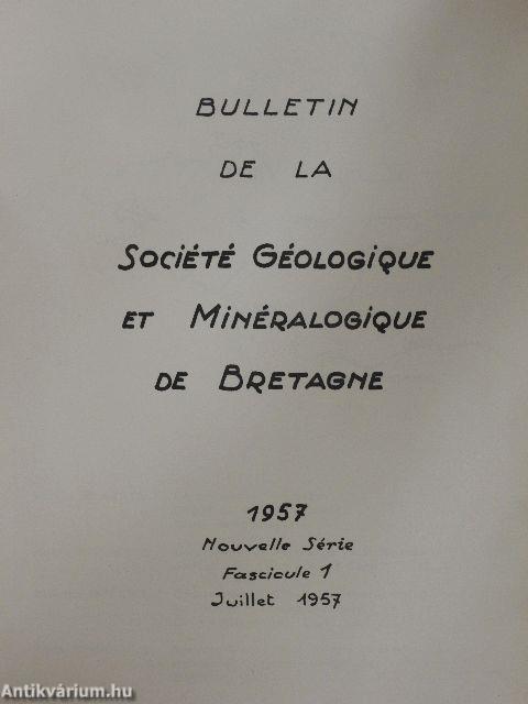 Bulletin de la Société Géologique et Minéralogique de Bretagne 1957/1. 