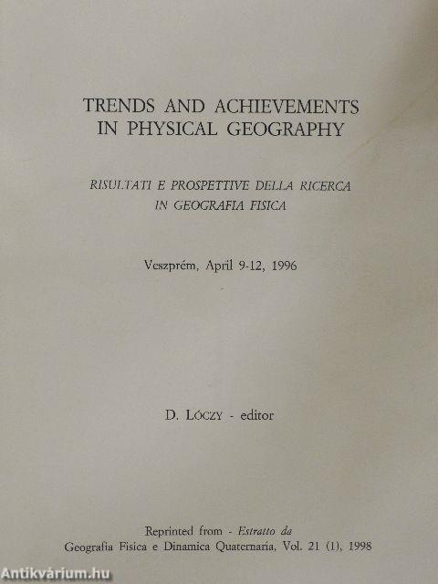 Trends and achievements in physical geography