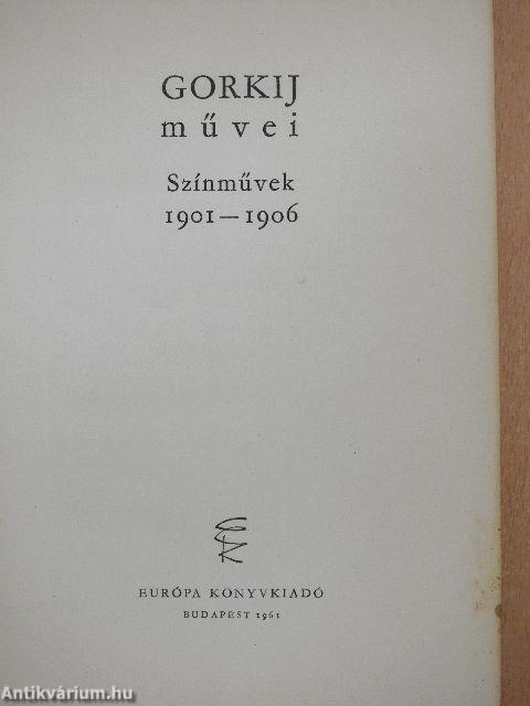 Színművek 1901-1906