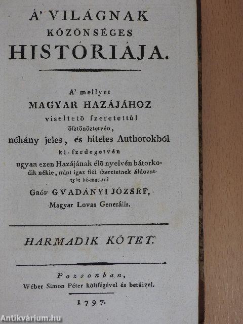 A' világnak közönséges históriája III.