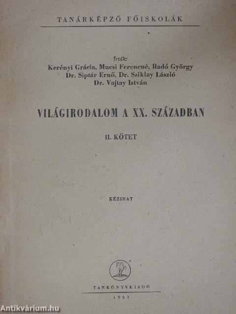 Világirodalom a XX. században II.