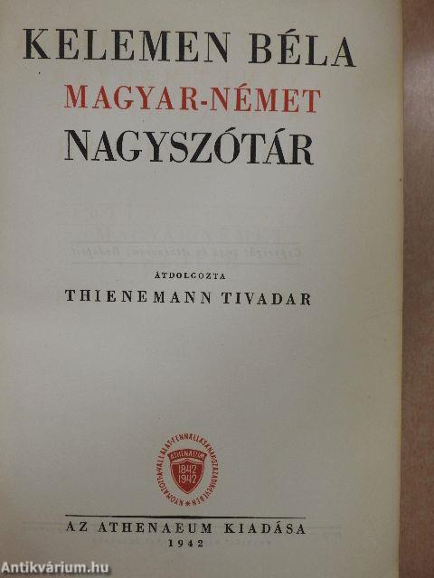 Magyar-német nagyszótár