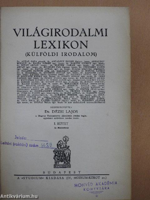 Világirodalmi Lexikon I-III.