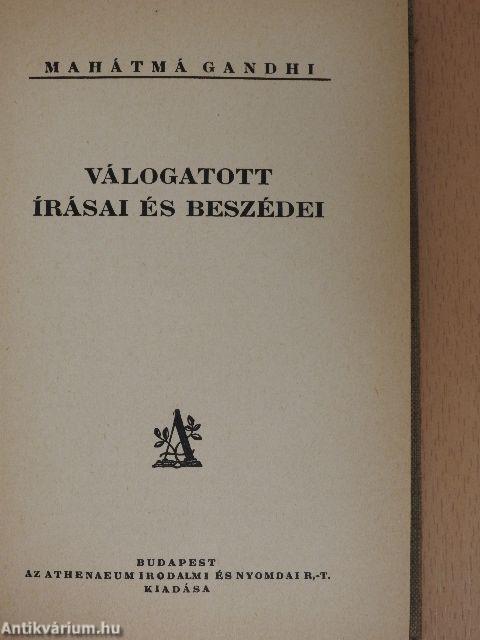 Mahátmá Gandhi válogatott írásai és beszédei