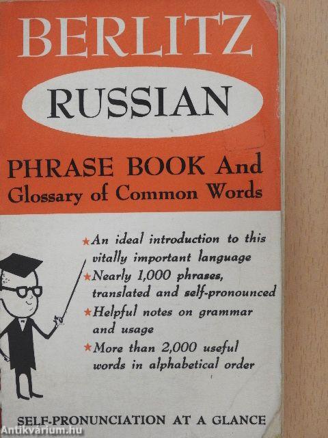 Berlitz Russian Phrase Book And Glossary of Common Words