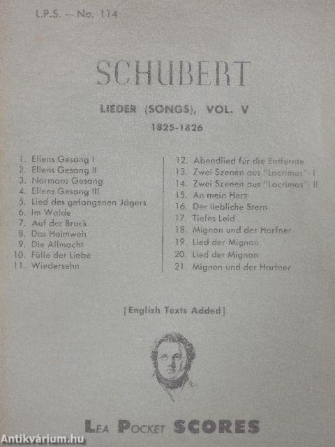 Lieder (songs), Vol. V