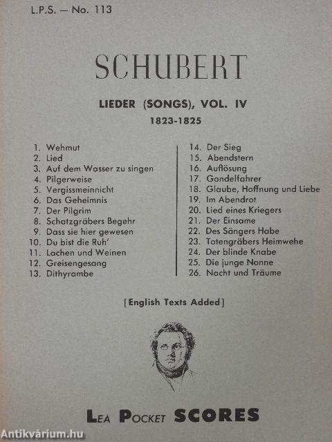 Lieder (songs), Vol. IV