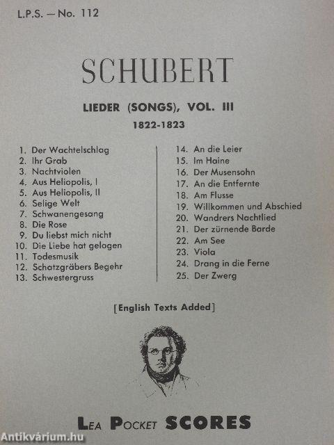 Lieder (songs), Vol. III