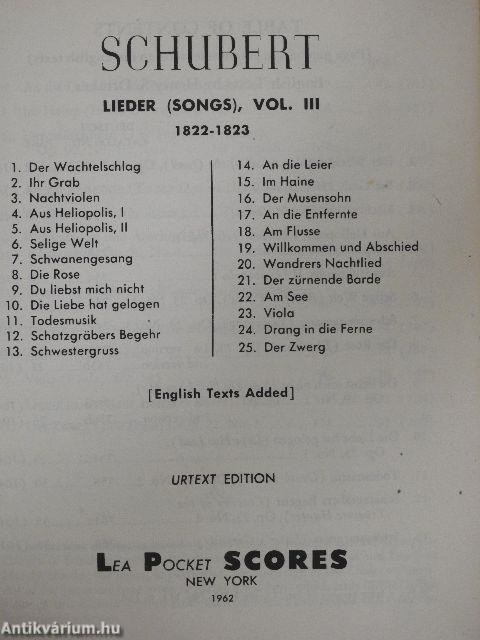 Lieder (songs), Vol. III