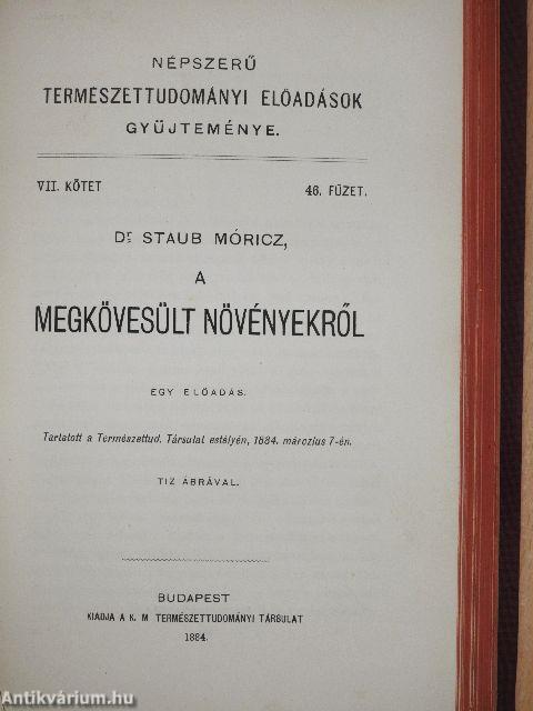 Népszerű természettudományi előadások gyüjteménye VII-VIII./42-50.