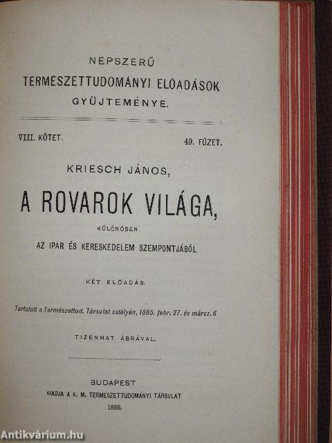 Népszerű természettudományi előadások gyüjteménye VII-VIII./42-50.