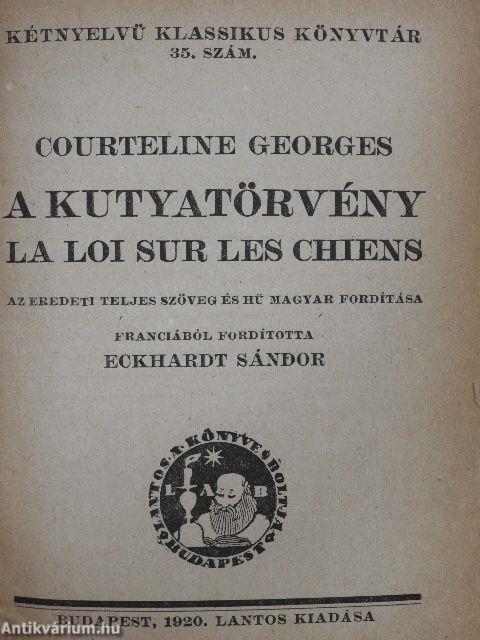 A kutyatörvény/Vérbosszu/A macskák paradicsoma/Az égő csipkebokor/Szép Heléna öregsége/A királyné kezei/Marbod pokoljárása/A kis ólomkatona/Le Misanthrope