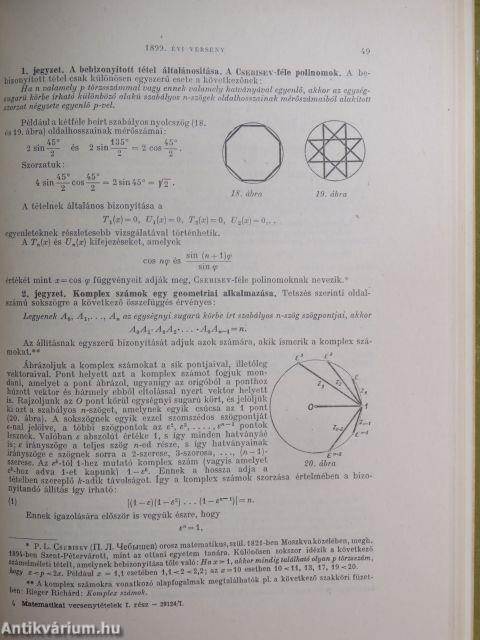 Matematikai versenytételek I. rész