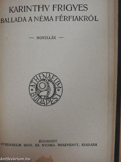 Budapesti emlék/Meséskönyv/Képeskönyv/Beszéljünk másról/Ballada a néma férfiakról/A vándor katona/A büvös szék