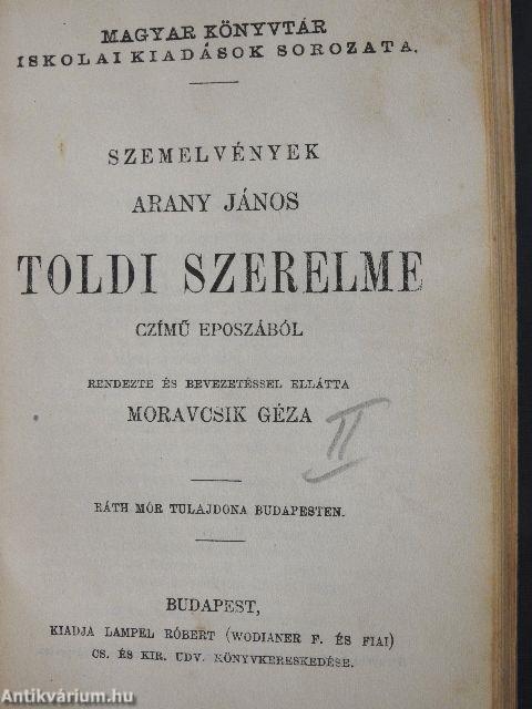 Toldi/Szemelvények Arany János Toldi szerelme czímű eposzából/Toldi estéje