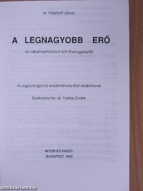 A legnagyobb erő (dedikált példány)