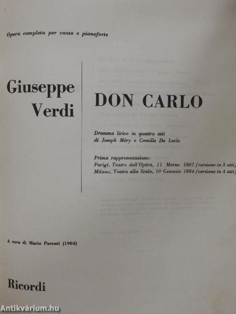 Don Carlo (Melis György könyvtárából)