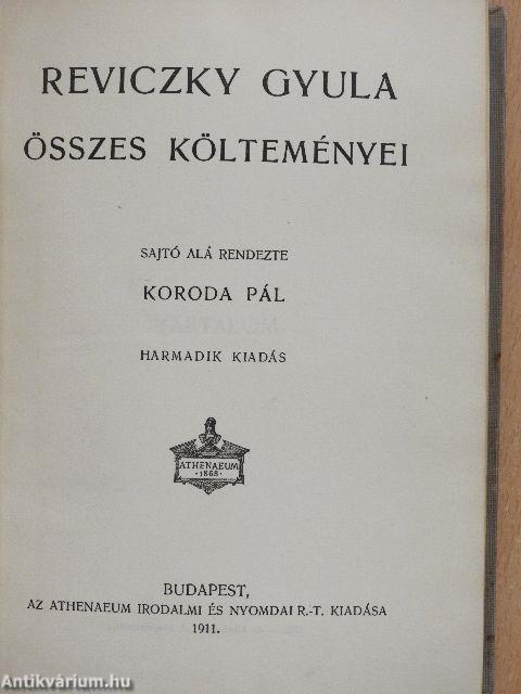 Reviczky Gyula összes költeményei