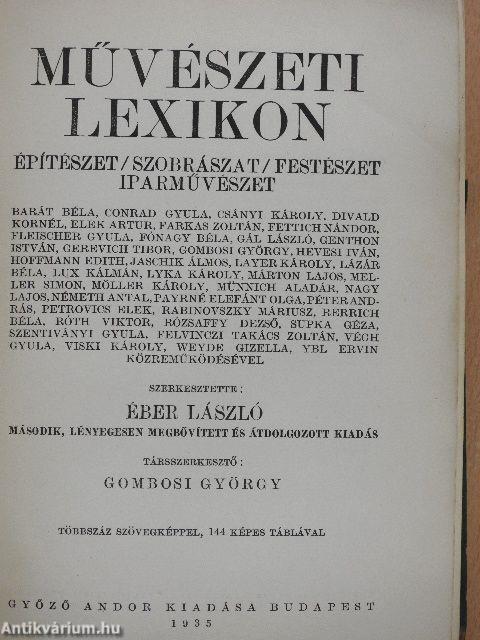 Művészeti lexikon I-II.