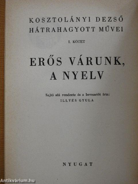 Erős várunk, a nyelv