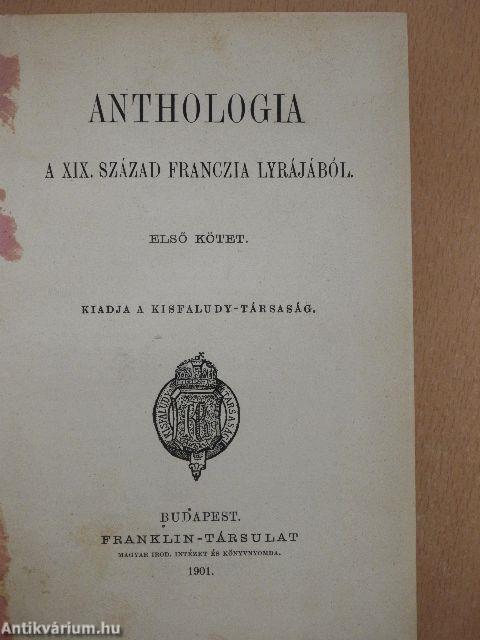 Anthologia a XIX. század franczia lyrájából 1-2.