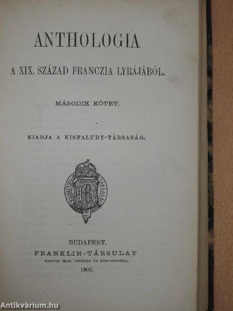 Anthologia a XIX. század franczia lyrájából 1-2.