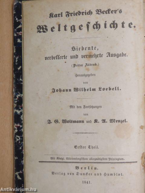 Karl Friedrich Becker's Weltgeschichte 1-14. (gótbetűs)