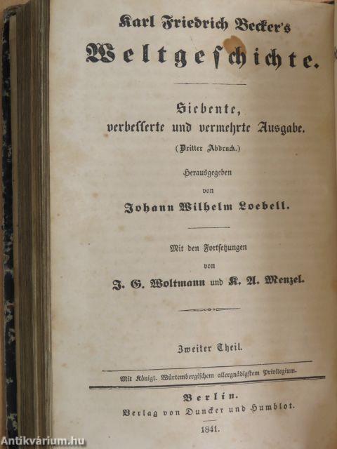 Karl Friedrich Becker's Weltgeschichte 1-14. (gótbetűs)