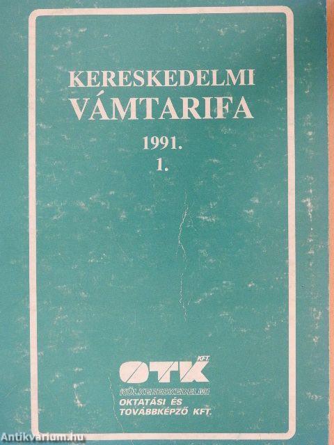 Kereskedelmi vámtarifa 1991/1-2.