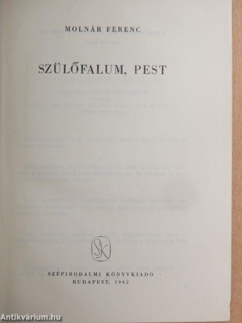 Szülőfalum, Pest