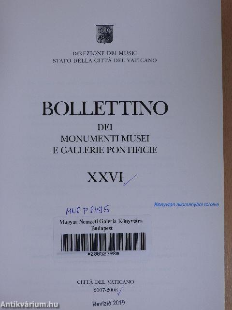 Bollettino dei Monumenti Musei e Gallerie Pontificie 2007-2008