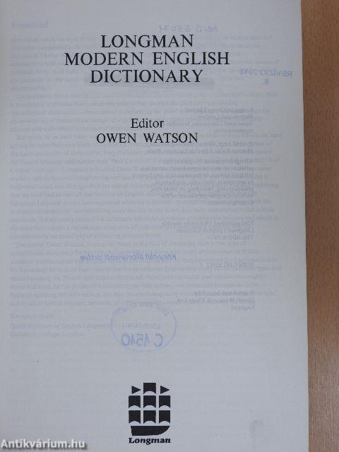 Longman Modern English Dictionary