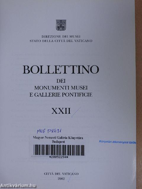 Bollettino dei Monumenti Musei e Gallerie Pontificie 2002