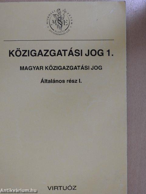 Közigazgatási jog 1.