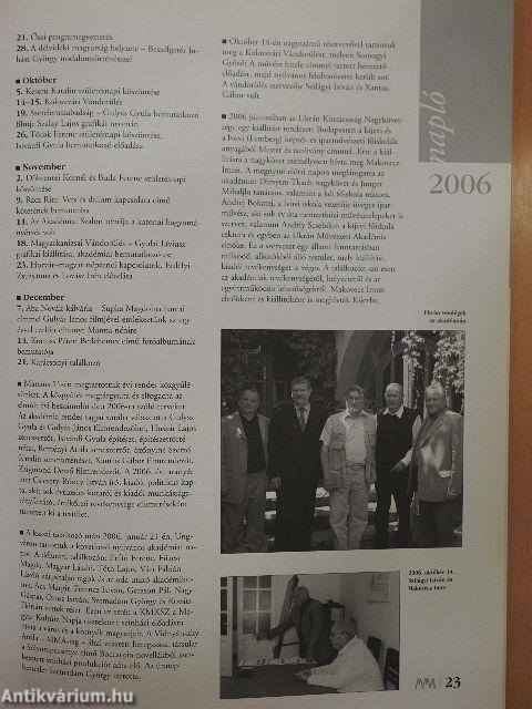 A Magyar Művészeti Akadémia emlékkönyve 2002-2007