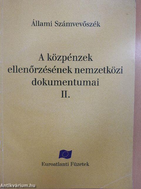 A közpénzek ellenőrzésének nemzetközi dokumentumai II.