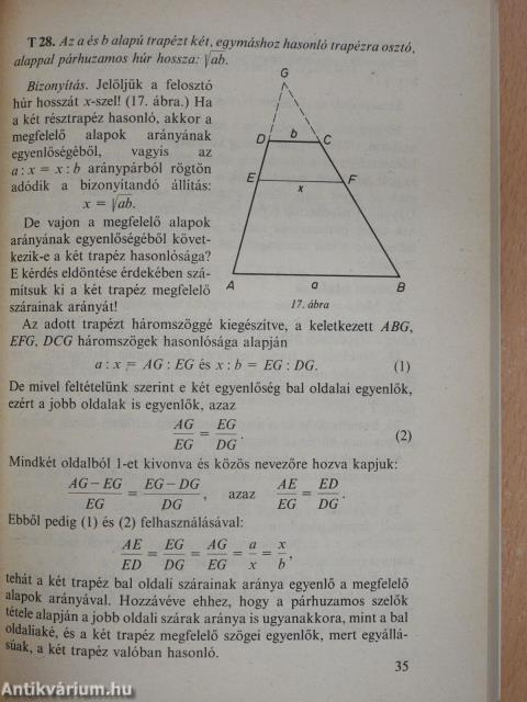 Analóg tételek és feladatok a sík- és térgeometriában (dedikált példány)