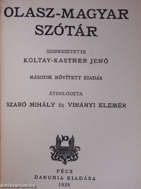 Olasz-magyar szótár/magyar-olasz szótár I-II.