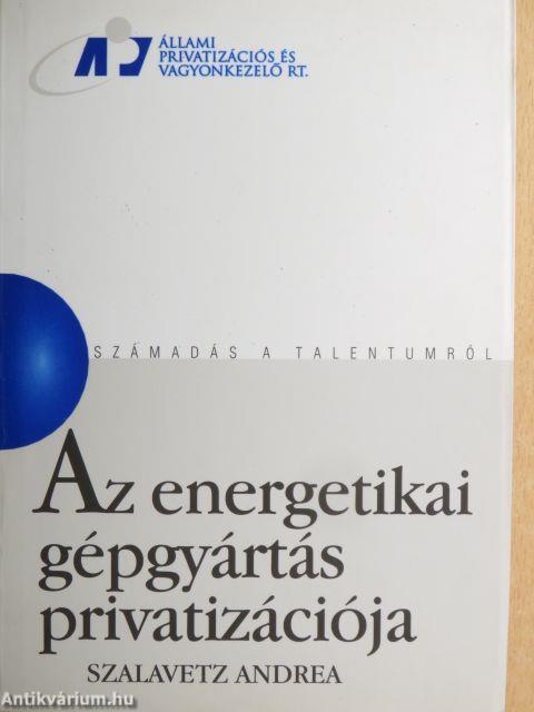 Az energetikai gépgyártás privatizációja