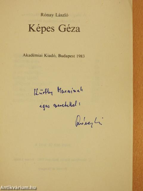 Képes Géza (dedikált példány)