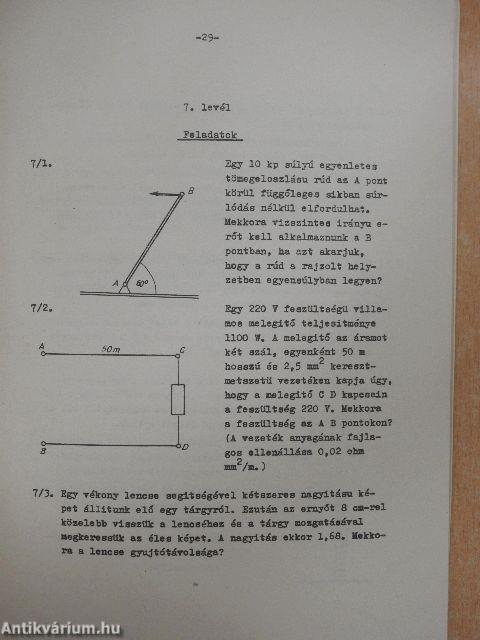 Fizikai levelek 1-12.