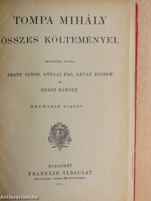 Tompa Mihály összes költeményei