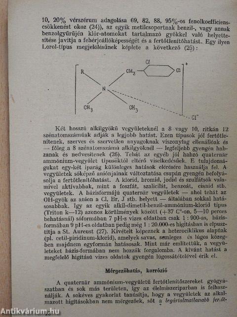 Feljegyzések a quaternar ammónium fertőtlenítőszerekről