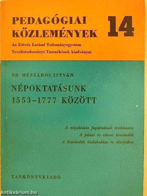 Népoktatásunk 1553-1777 között