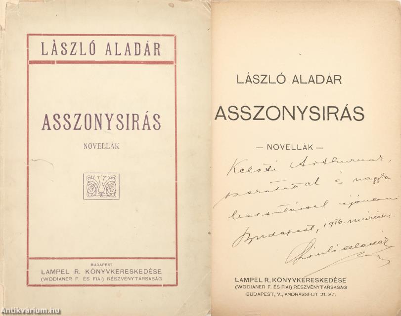 Asszonysirás (dedikált példány)